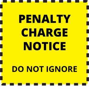 Yellow Penalty Charge Notice Icon, with a warning 'Do not Ignore'