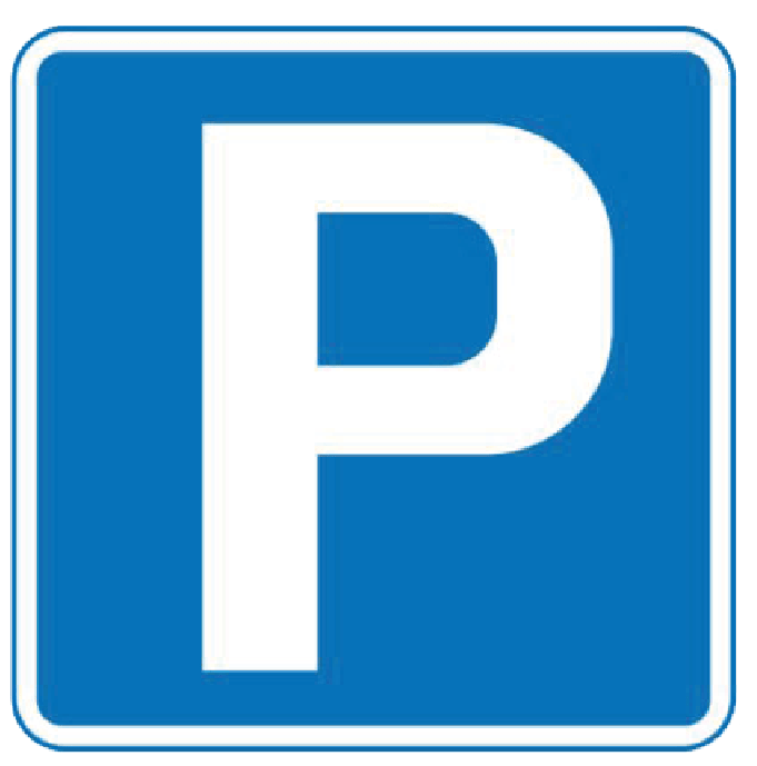Blue 'P' Symbol Parking Sign