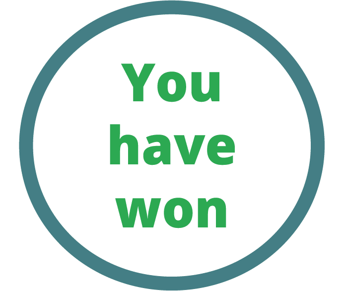 Icon stating "You have won"