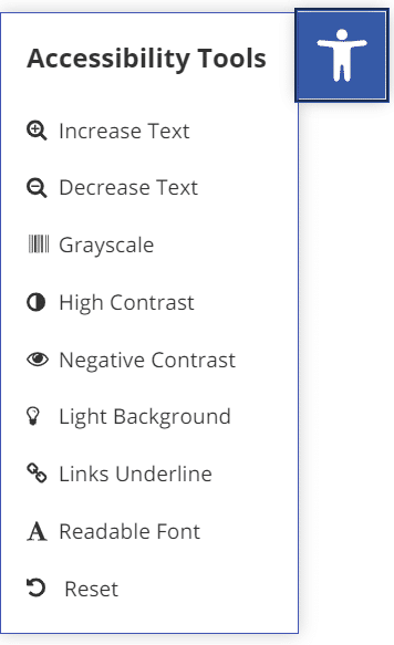 Screenshot of Traffic Penalty Tribunal website Accessibility Tools