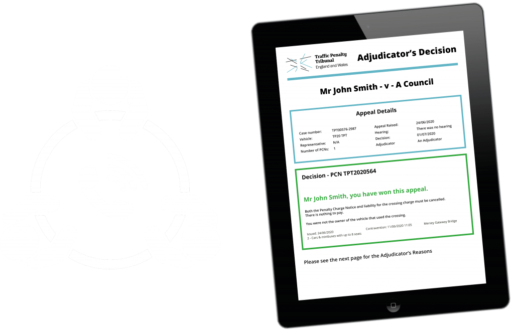 Icons depicting option between having a Telephone or Video Hearing with an Adjudicator or receiving a decision fully online