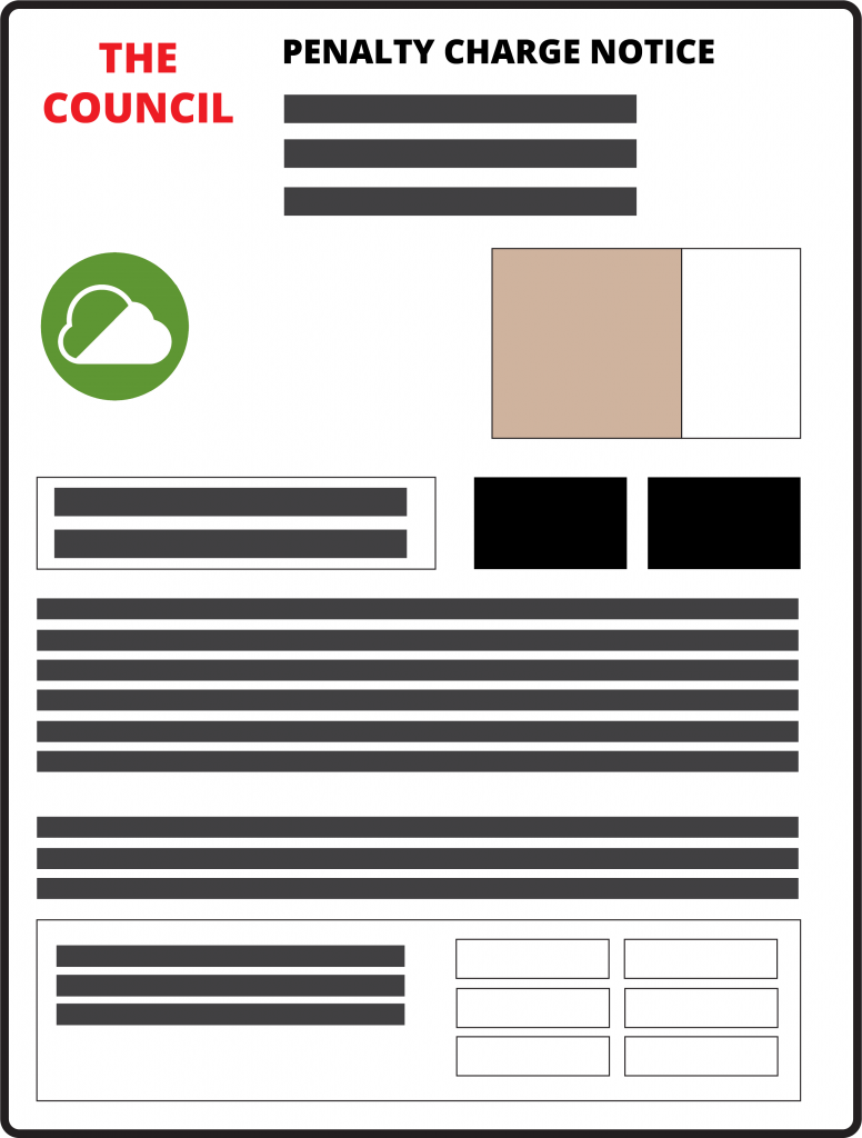 Graphic showing a Clean Air Zone Penalty Charge Notice