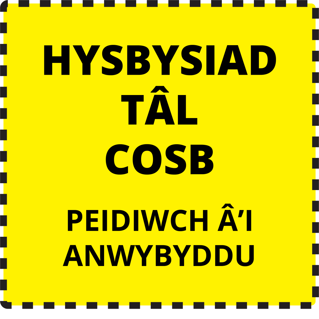 Graphic showing a Welsh Parking Penalty Charge Notice as would appear attached to a windscreen