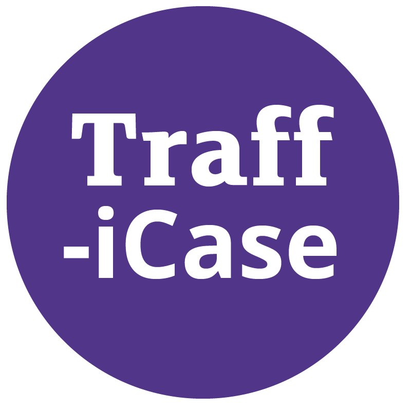 Logo for the TraffiCase key cases website with white text in a purple circle Logo for the TraffiCase key cases website with white text in a purple circle